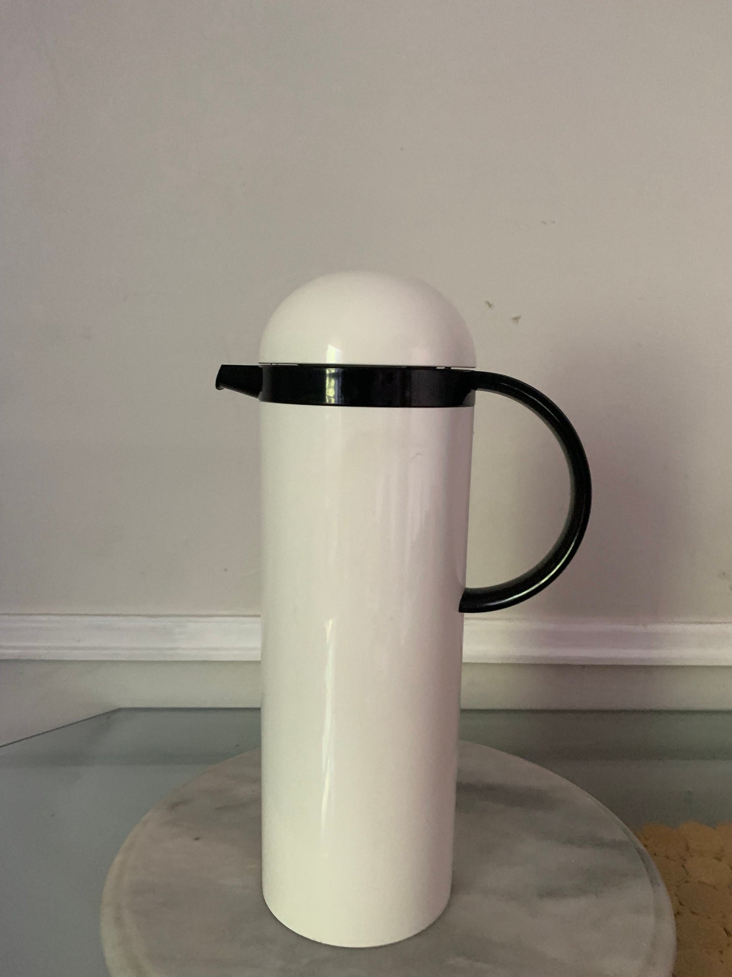 Vintage Esma Design Hot/Cold White and Black Thermos Carafe Made in W. Germany