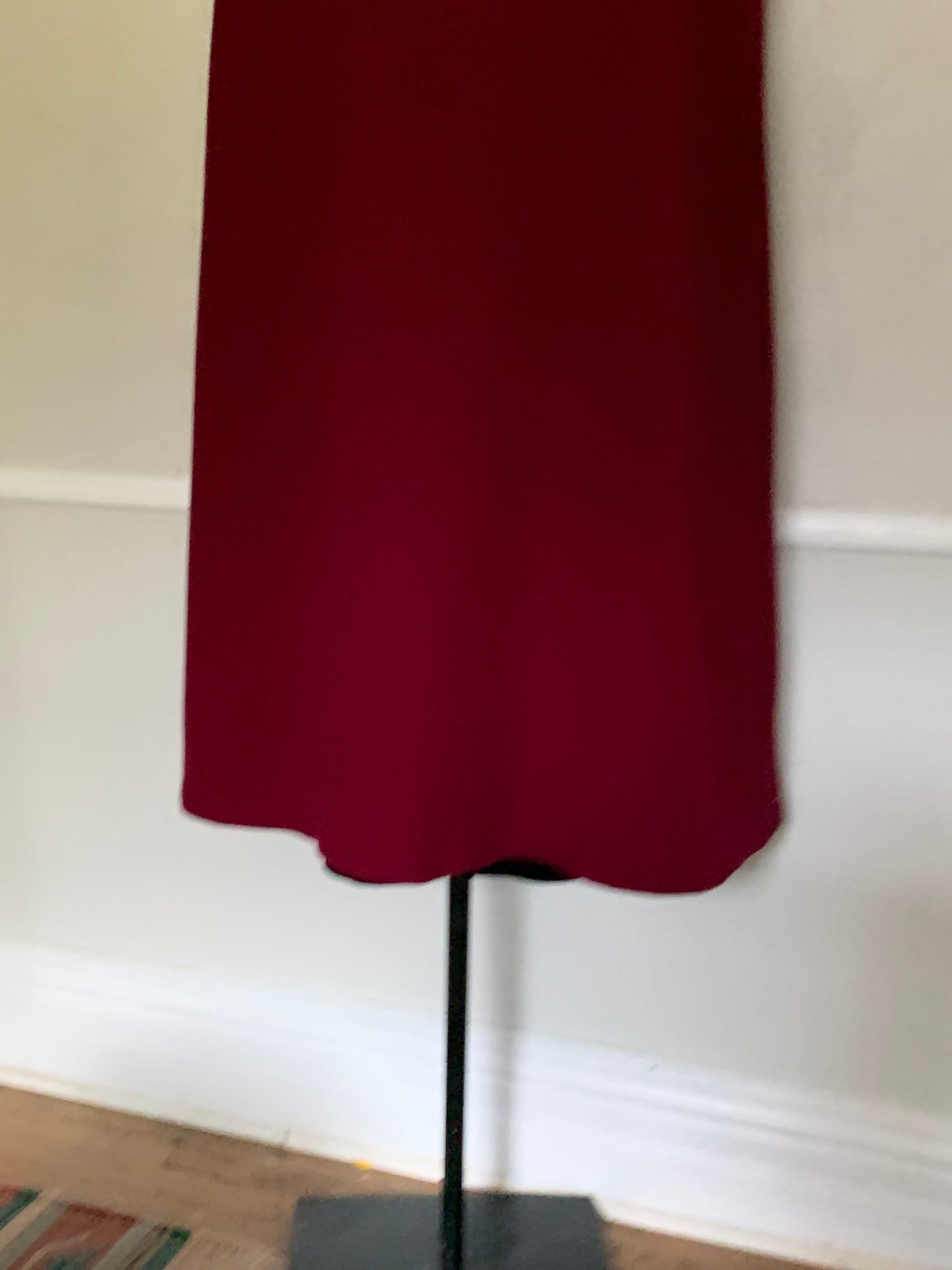 Vintage 1960s Selfridges Raspberry Wool Cape Made in England