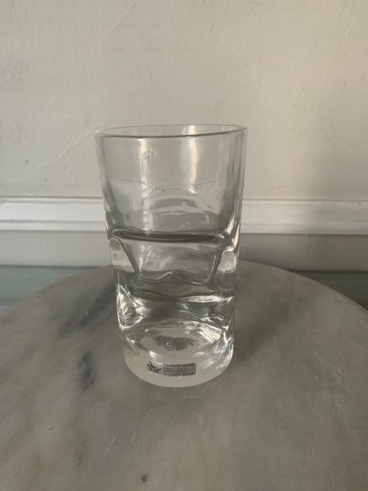 MCM Sarnen Pinched Glass with Single Bubble Tumbler Made in Switzerland