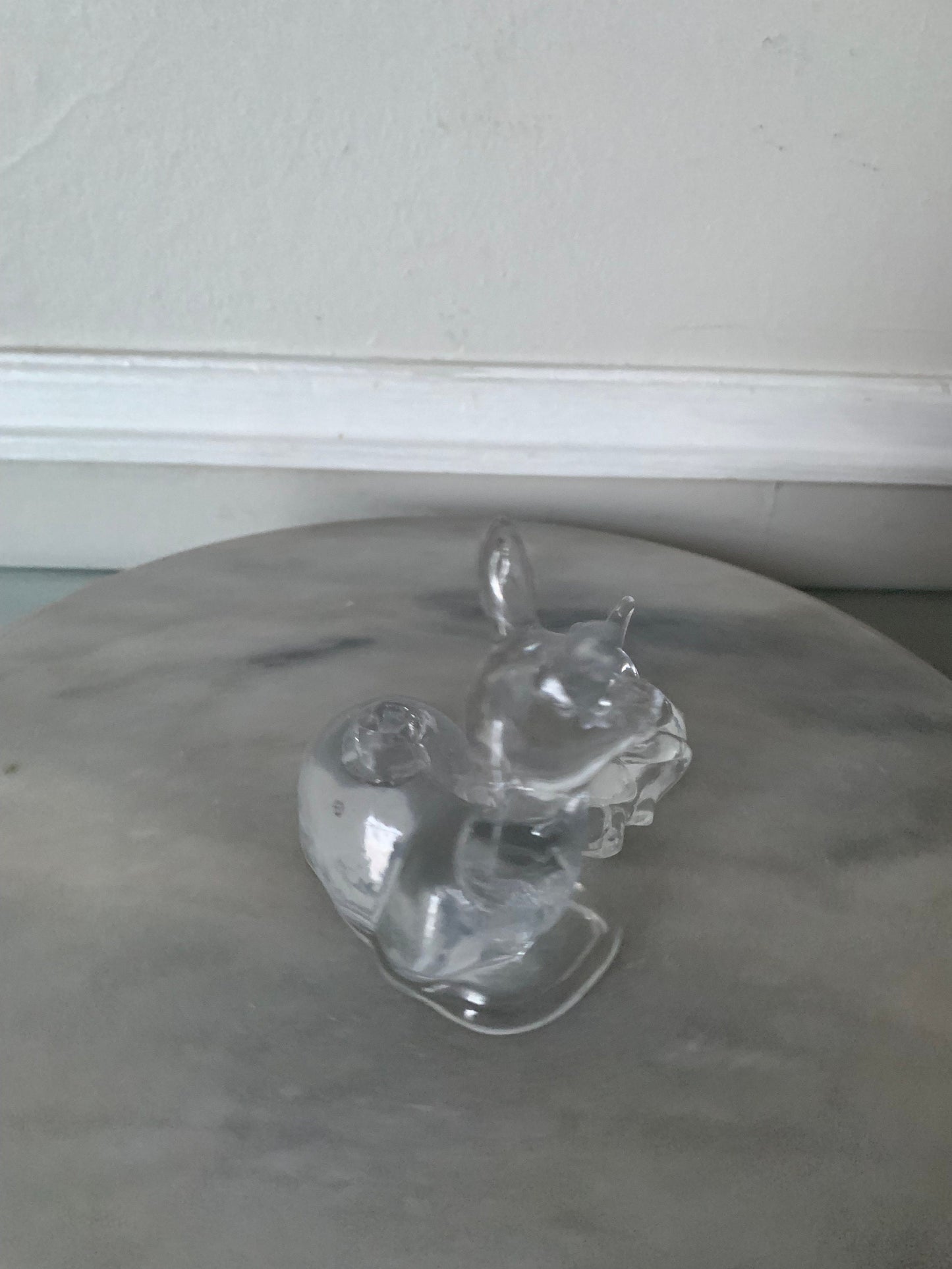 Vintage Pair of Biedermann Glass Mama and Fawn Resting Deer Candle Holders