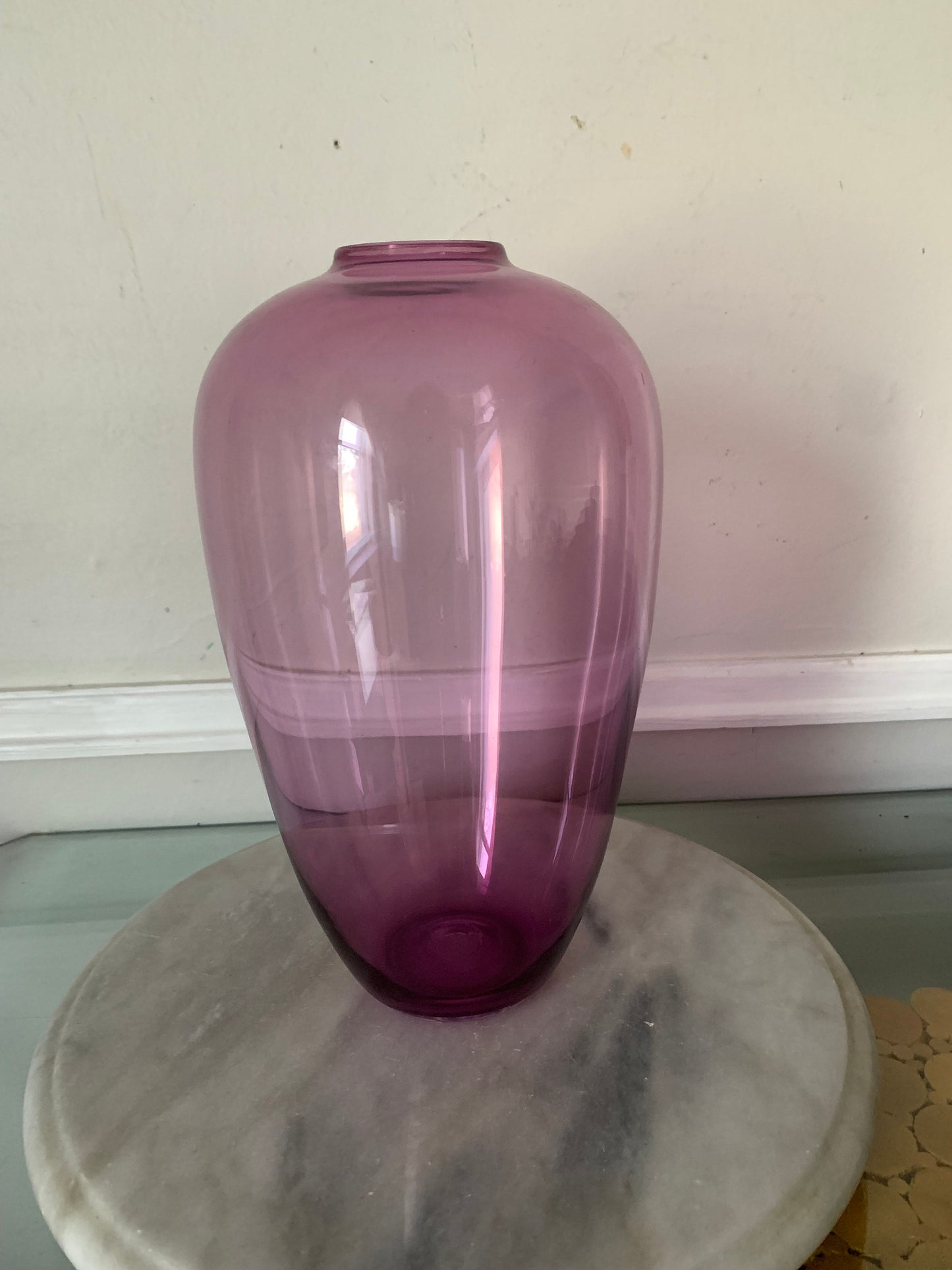 Vintage Handblown Deep Cranberry Glass Vase