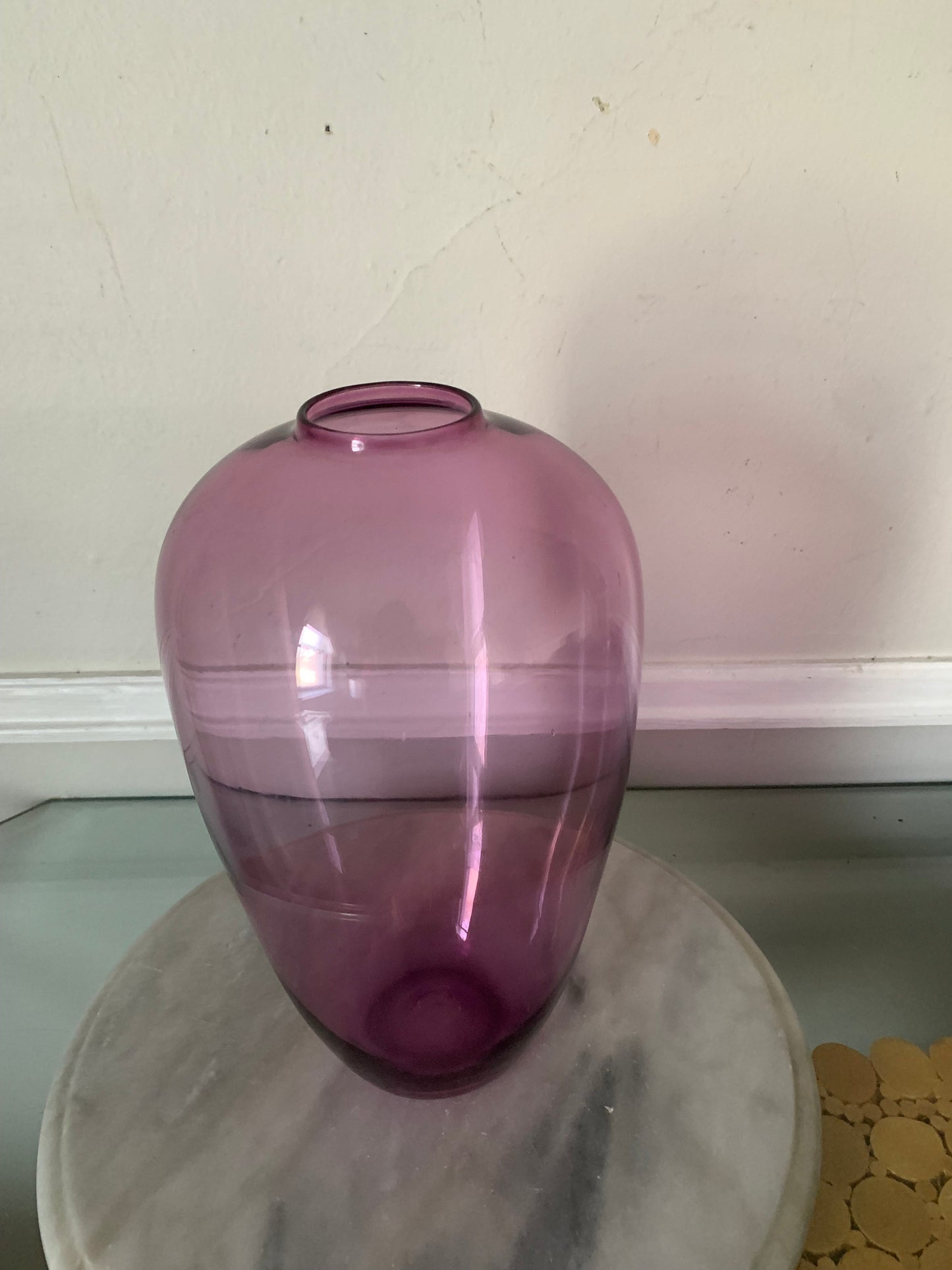 Vintage Handblown Deep Cranberry Glass Vase