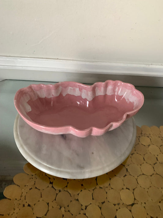 MCM Large PinkCeramic Dish Made in Canada