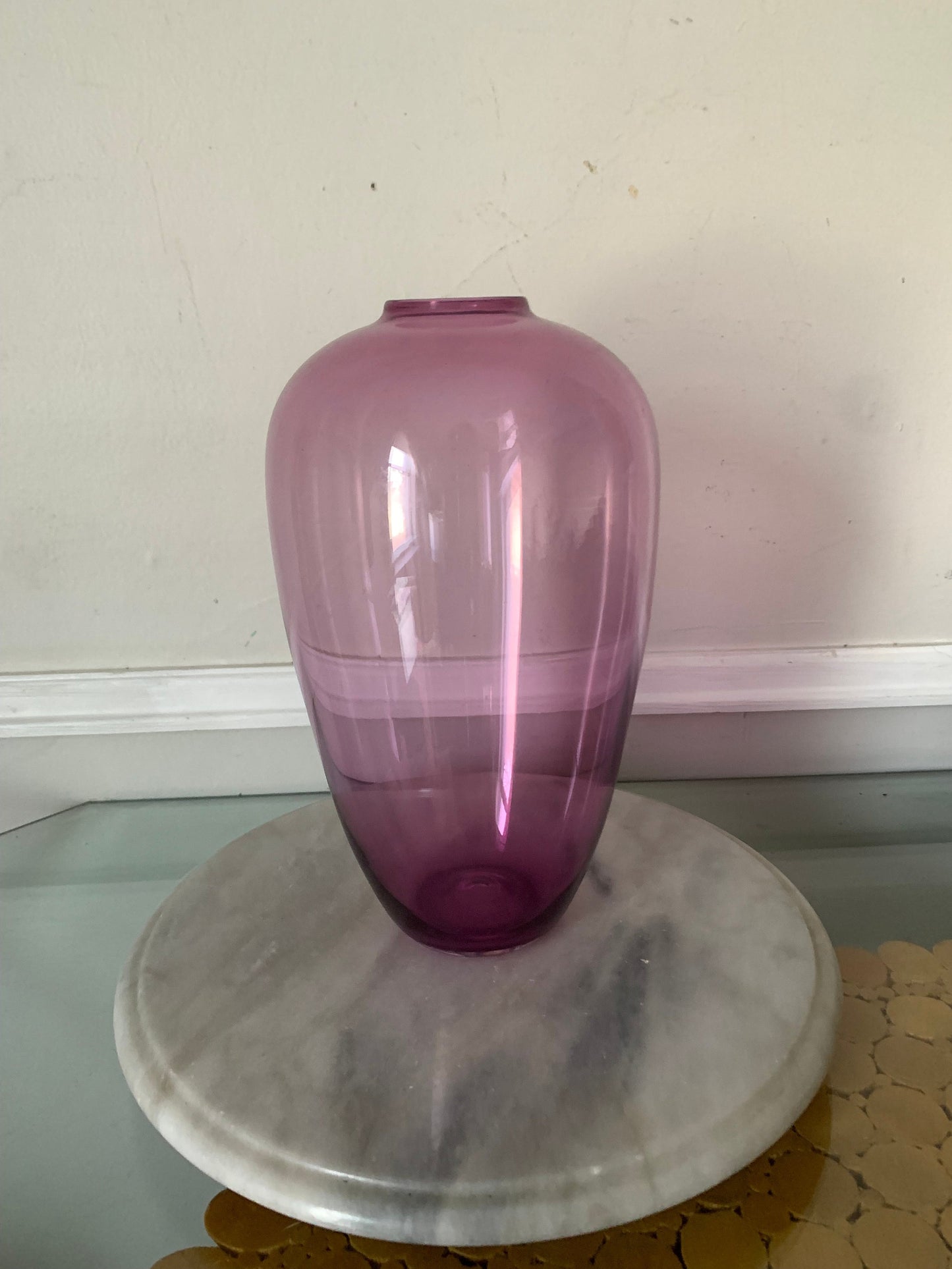 Vintage Handblown Deep Cranberry Glass Vase