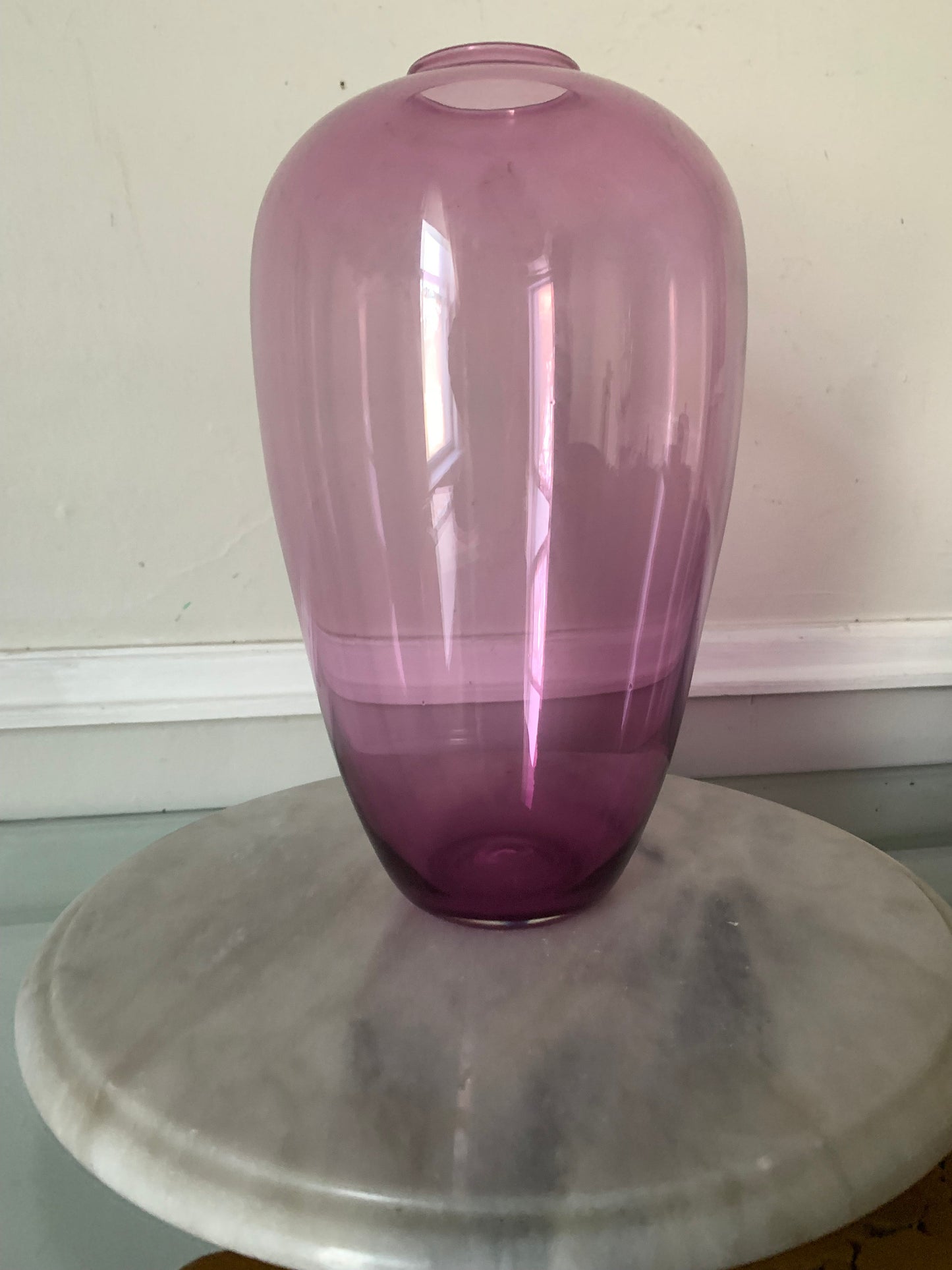 Vintage Handblown Deep Cranberry Glass Vase