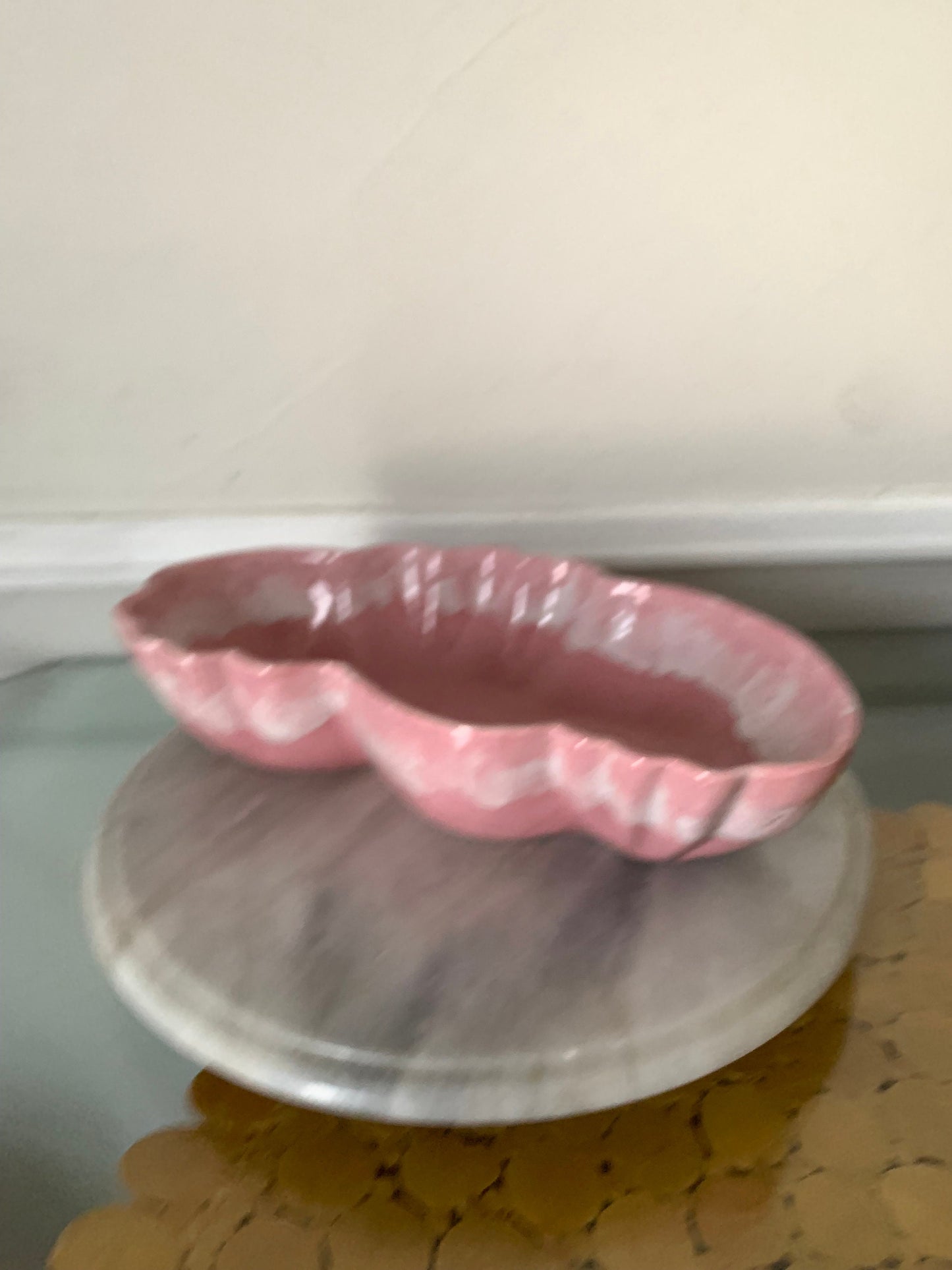 MCM Large PinkCeramic Dish Made in Canada