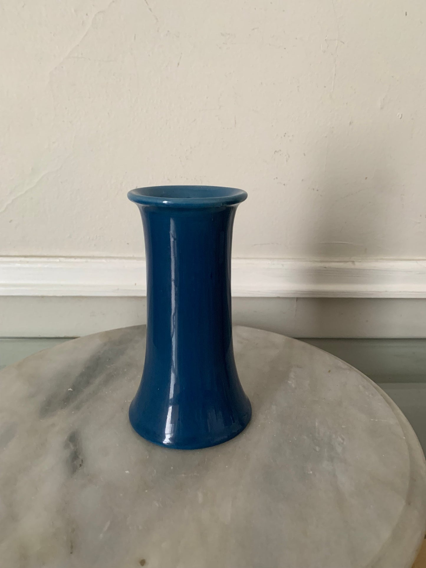 Vintage Bretby Short Deep Blue  Ceramic Vase Made in England