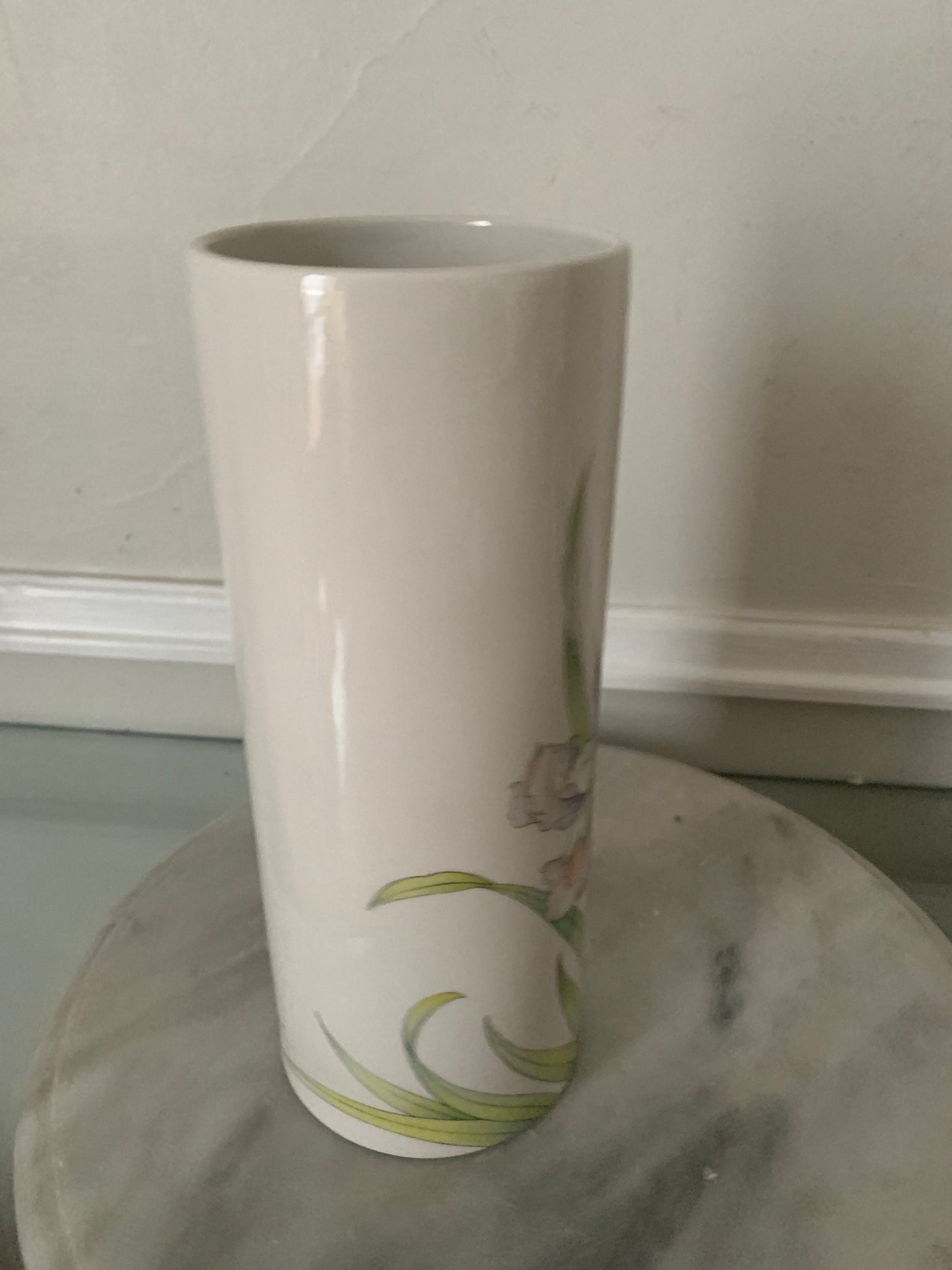 Retro Tall Sadler Ceramic Irises Vase Made in England