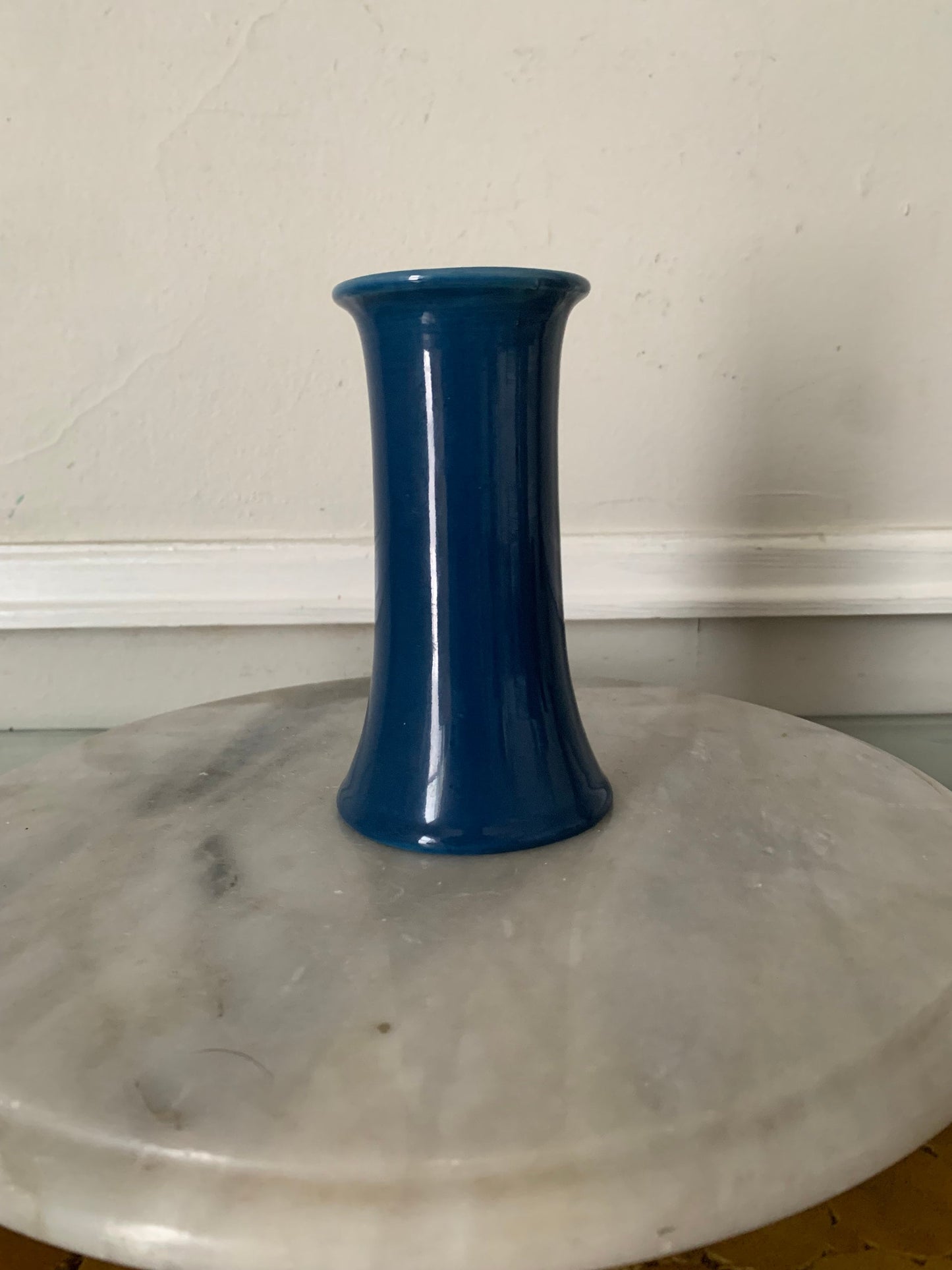 Vintage Bretby Short Deep Blue  Ceramic Vase Made in England