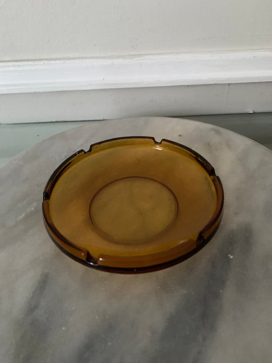 MCM Round Amber Elsador Ashtray Made in Spain